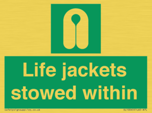 Life jackets stowed within